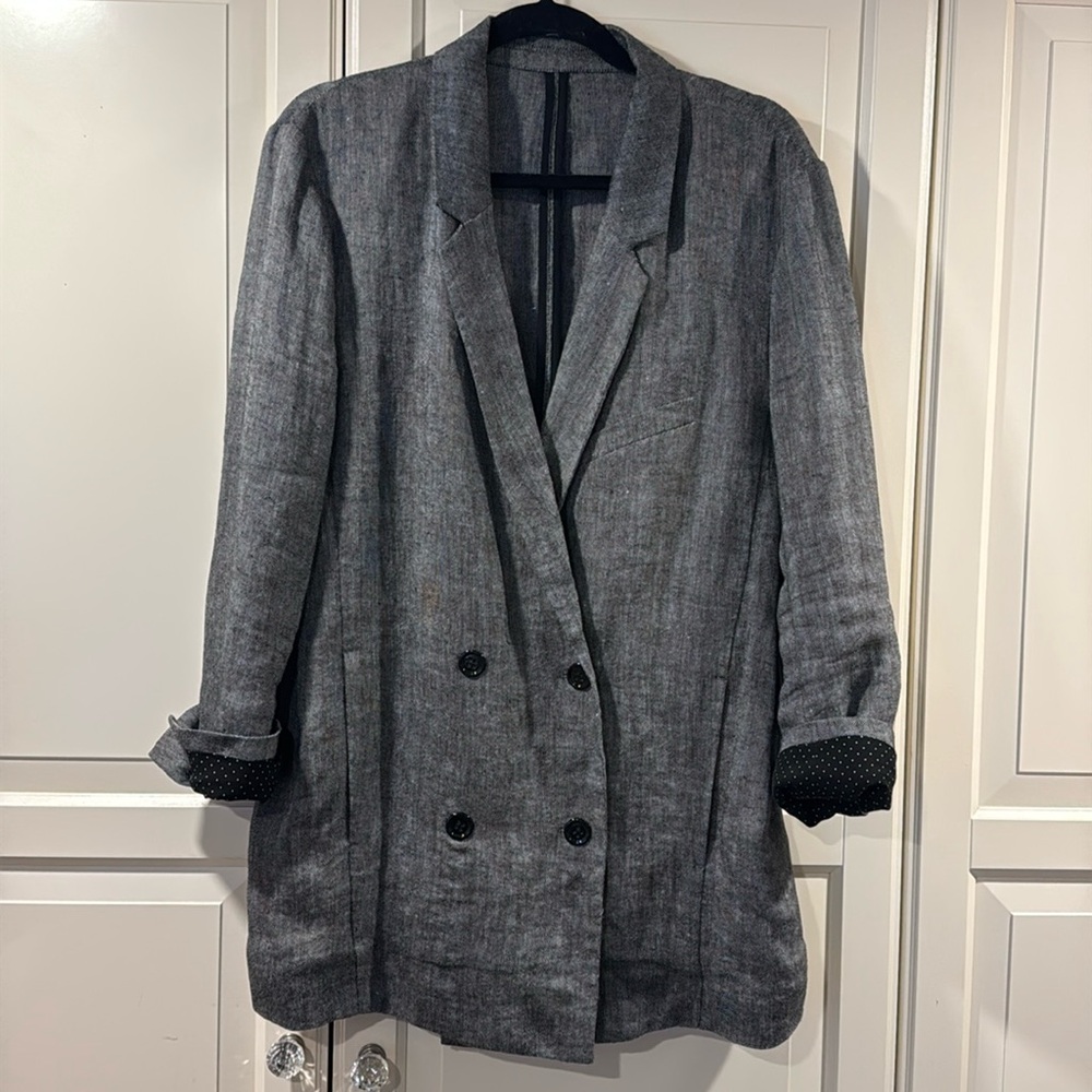 THE KOOPLES Linen Oversized Blazer Size 40